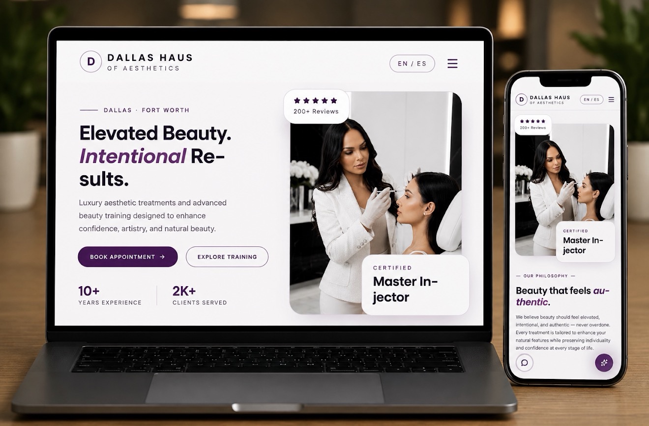 Dallas Haus of Aesthetics website
